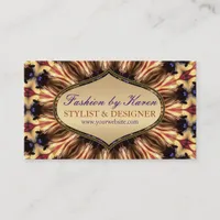 Bluebells Purple Gold Earth Business Cards