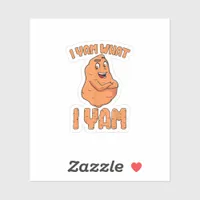 I Yam What I Yam Sweet Potato Funny Thanksgiving Sticker