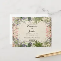 Pink Spring  Floral Wedding Invite
