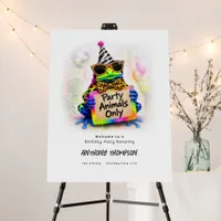 Party Animals Only Dart Frog Kids Birthday Welcome Foam Board