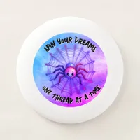 Cute Spider Inspirational Quote Monogram on purple Wham-O Frisbee