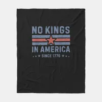 No Kings In America Since 1776 Vintage Fleece Blanket