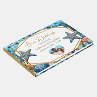 Mosaic Seahorses Romantic Beachy Guest Book
