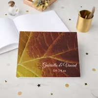 Shades of Autumn Leaf Wedding Guest Book