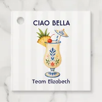 Italian Ceramic Cocktail Amalfi Coast Bachelorette Favor Tags