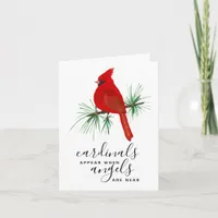 Cardinal Photo Sympathy Funeral Thank You Card