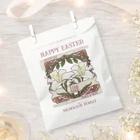 Happy Easter: Vintage Lily Design Peace Hope Favor Bag