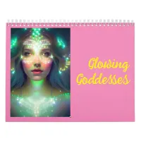 Glowing Goddesses Celestial Divinity Digital Art Calendar