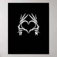Skeleton Heart Hands - Halloween - Skeleton Hands  Poster