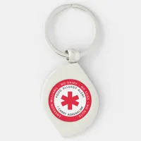 Red Food Allergy Alert Keychain