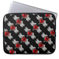 Goth Heart with Angel Wings Laptop Bag