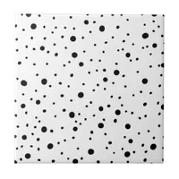 Black and White Polka Dots    Ceramic Tile