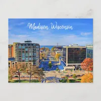 Madison, Wisconsin  Postcard Sky View