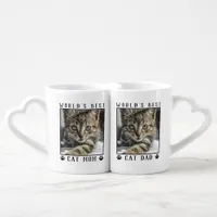 World's Best Cat Mom and Dad Pet Photo Coffee Mug Set