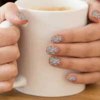 Floral Flower Background Minx Nail Art