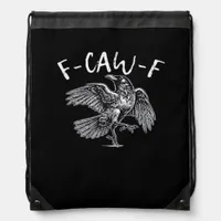 F-Caw-F Crow Retro Classic Drawstring Bag