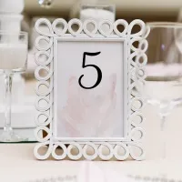 Light Blush Pink Crystals Table Number