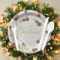 Elegant Christmas Music Violin  Paper Plates