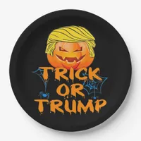 Trumpkin Funny Design For Halloween Paper Plates