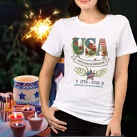US 250 Years of Freedom Botanical Watercolor  Tri-Blend Shirt