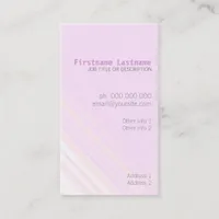 Pastel Pink Stripes Business Card