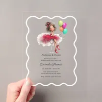 Mistletoe & Martini Christmas Bachelorette Party Acrylic Invitations