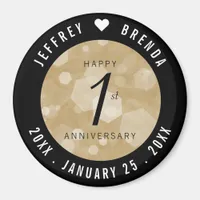 Elegant 1st Paper Wedding Anniversary Celebration Magnet