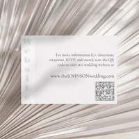 Modern Minimalist QR Code Wedding Website Card