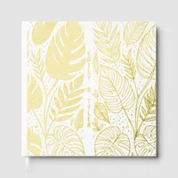 Monstera Gold Foliage Wedding  Foil Guest Book