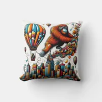 Jungle Harmony: Orangutan-Inspired  Throw Pillow