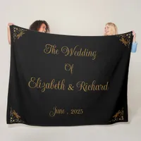 Fantasy Fairy Tale Wedding Fleece Blanket