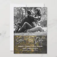 Minimalist |Save the Date Typography | Faux Gold Save The Date