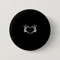 Skeleton Hands Heart Graphic Button
