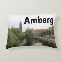 Amberg Cityscape Church and River Vils Accent Pillow