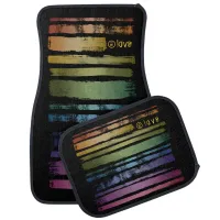 Equality Love Rainbow Brush Strokes LGBTQ ID656 Car Floor Mat