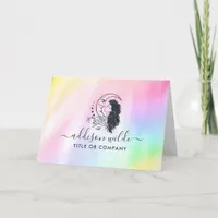 Celestial Mystic Moon Goddess Client Thank You Card