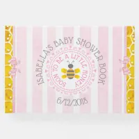 Personalized Pink bee Bumblebee Baby Shower Book