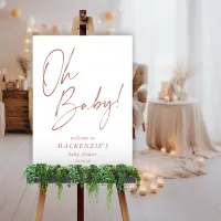 Boho Terracotta Oh Baby Baby Shower Welcome Foam Board