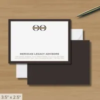 Timeless Business Note Card with Logo