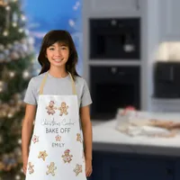 Christmas Cookie Gingerbread Man Bake Off Name Apron