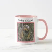 Today's Mood, Funny lazy tired sleepy Squirrel Mug