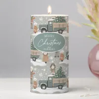 Earth Tones Christmas Pattern#2 ID1009 Pillar Candle