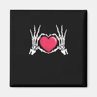 Skeleton Hand Heart Halloween Magnet