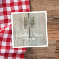 Double Barn Doors Country Wedding Paper Napkins