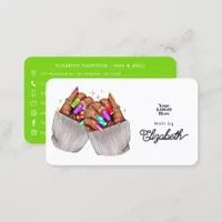 Vibrant African American Nail Salon Branding Business Card