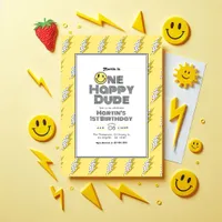 One Happy Dude Retro 1st Birthday Party Invitation