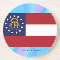 Georgia State Flag Drink Coaster