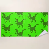 Rampaging Dinosaurs Beach Towel