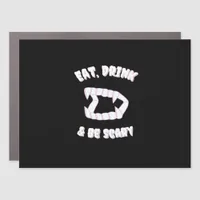 Eat Drink Be Scary Vampire Minimalist Car Magnet