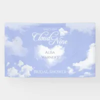 Bridal Shower Elegant Heart Cloud Nine Banner Sign